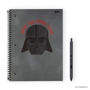 Yoobi Star Wars 1 Subject Notebooks 8"x10.5" Wide Ruled with Pen Darth Vader